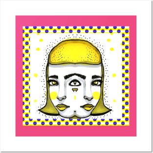 Psychodelic Yellow Posters and Art